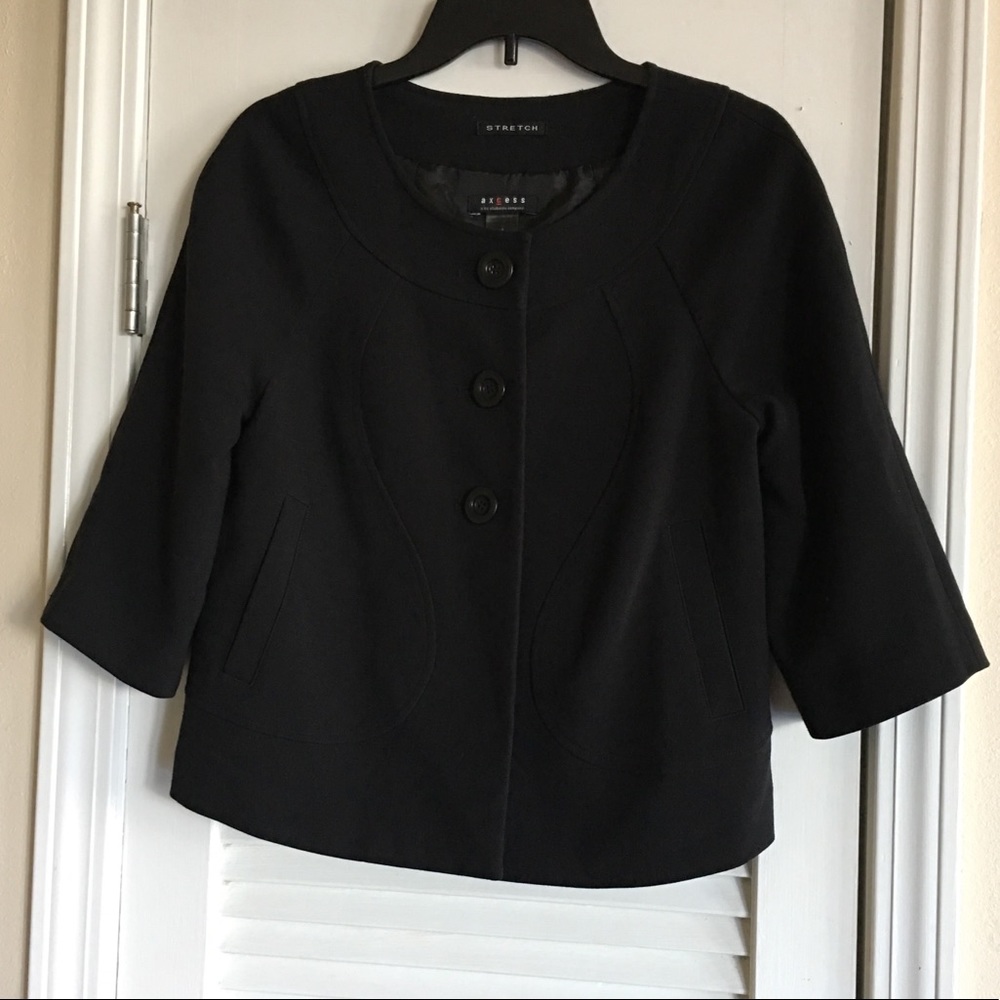 Axcess Black Women’s Blazer SZ 4 With Pockets